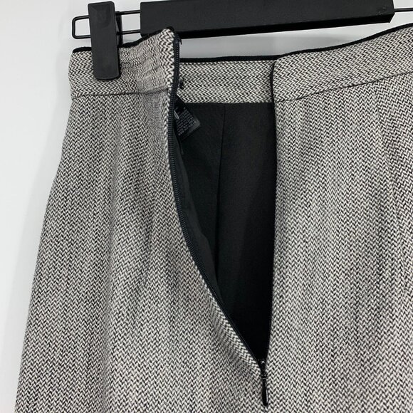 H&M Skirt Herringbone Button Down Pencil Straight High Waist - Picture 6 of 11